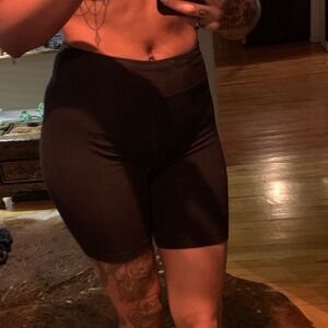 Athletic Works Black High-Rise Bike Shorts